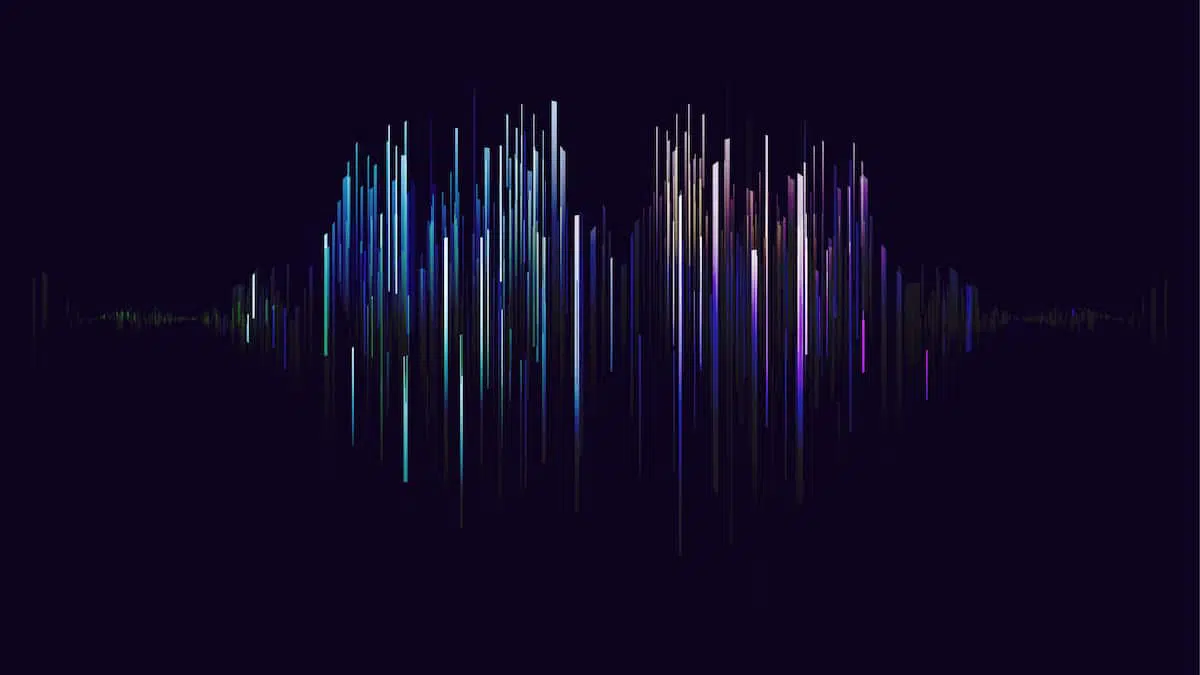 デジタルサウンドのウェーブ画像